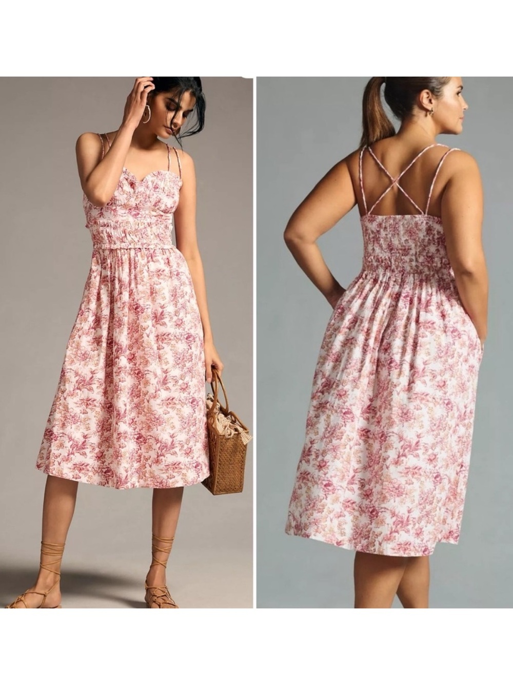 Anthropologie Floral Ruffle Dress